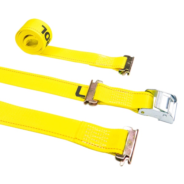 Us Cargo Control 2" x 12' Yellow E-Track Cam Strap w/Double-Fitted End C312SEFCLE-Y - main